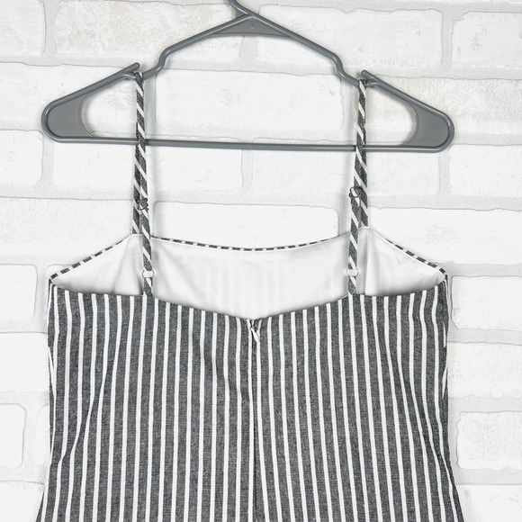 Princess Polly Missing Soul Mini Dress Striped Spaghetti Strap Grey Size 6 NWT - Picture 9 of 15
